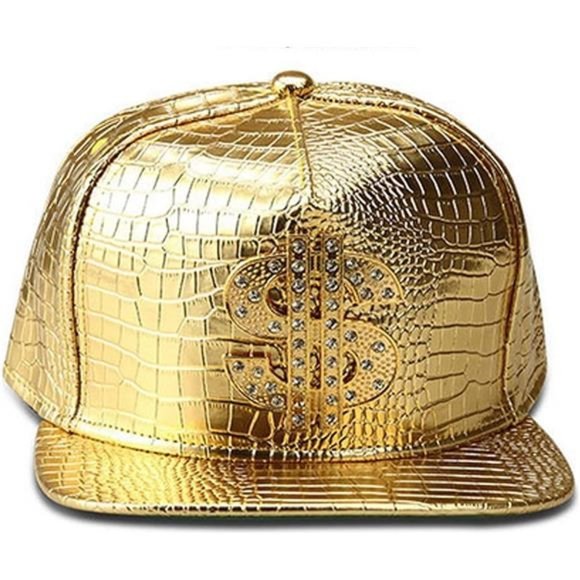 Hip Hop Hat Flat-Brimmed Hat Money Cap Adjustable Snapback Hat for Men and Women - Picture 4 of 6